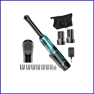 Efficient 6" Long Neck Electric Ratchet Wrench with 40 Ft-lbs Torque & LED Light - Picture 1 of 11
