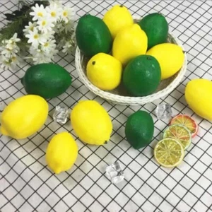 6pcs Lemon Lifelike Artificial Plastic Fake Fruits Imitation Home Party Decor - Picture 1 of 5