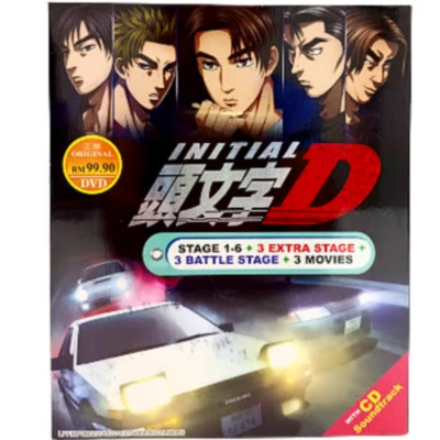 Anime DVD Initial D [Stage 1-6 +3 Movies + Extra] English Dubbed SHIP FROM US - Image 1 of 4