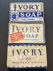 3 vintage ivory soap bars. 1930s and 1940s. Sealed. 