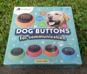 VocalPups Botones de Hablar para Perros Animales Macho Voz Mascota Herramienta de Aprendizaje NUEVO - Imagen 1 de 9