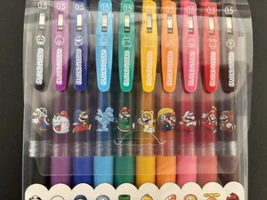 Super Mario Bros. Ballpoint 10 pens Colors Nintendo Official Store Limited - Picture 1 of 9