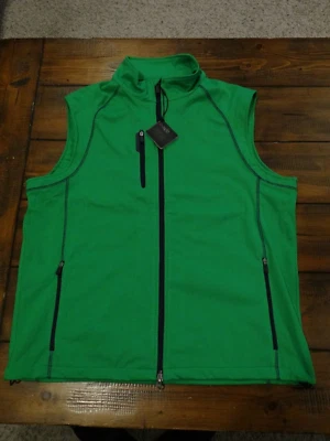 NWT Bobby Jones X-H20 Performance Full Zip Golf Vest Green Size Medium $145 - Image 1 of 4