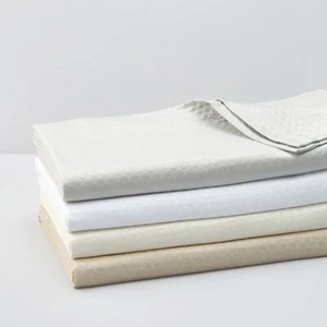 Matouk Pearl Coverlet Full Queen Silver Grey Gray Cotton Bedding New $420 - Picture 1 of 5