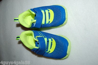 Bebés Niños Zapatos AZUL VERDE LIMA Malla Transpirable FÁCIL CIERRE Talla 3 Foto 1 de 2