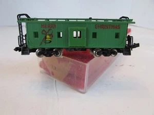 Sekisui Con-Cor 1252F N Scale Train Merry Christmas Caboose Green E5 - Picture 1 of 6