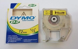 DYMO D2 NASTRO 12 MM NASTRO GIALLO ETICHETTA PER DYMO 6000, 9000, PC10 - Foto 1 di 1