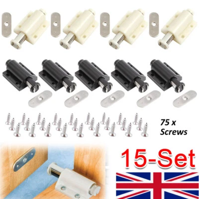 15 Magnetic Push To Open Touch Pressure Catch Latch Door Drawer Cupboard Cabinet - Image 1 of 4