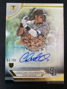 2018 TOPPS TRIPLE THREADS ROOKIE AUTO  #RA-CV CHRISTIAN VILLANUEVA