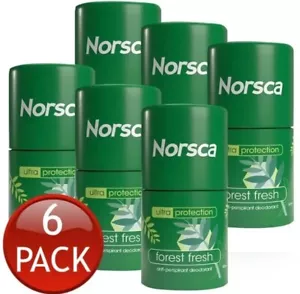 6x Norsca Anti-Perspirant Deodorant Roll On Ultra Protection Forest Fresh 50ml - Picture 1 of 2