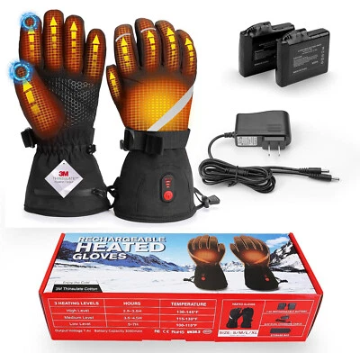 MARKLON Beheizbare Handschuhe Elektrische Beheizte Handschuhe Motorradhandschuhe Schwarz