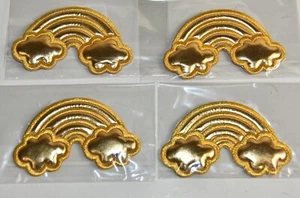 NEW Stoney Clover Lane 4PC SET Sticker PATCH Rainbow Gold Embroidered  - Picture 1 of 5