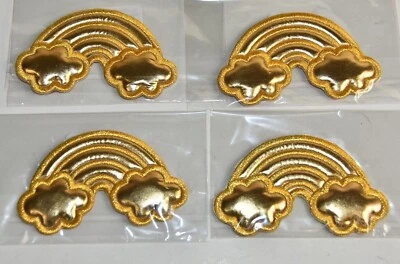 NEW Stoney Clover Lane 4PC SET Sticker PATCH Rainbow Gold Embroidered  - Image 1 of 4