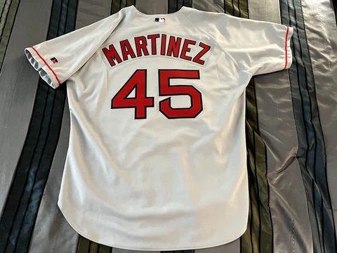 Pedro Martinez Boston Red Sox Authentic Russell Away Gray Jersey Size 48 Cover