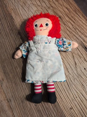 复古 60 年代 70 年代 Raggedy Ann 12 英寸 Knickerbocker 玩具 — 第 1/4 张图片