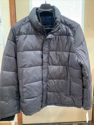 Andrew Marc New York 男式烟灰色全拉链长袖 XL 码/EG — 第 1/3 张图片