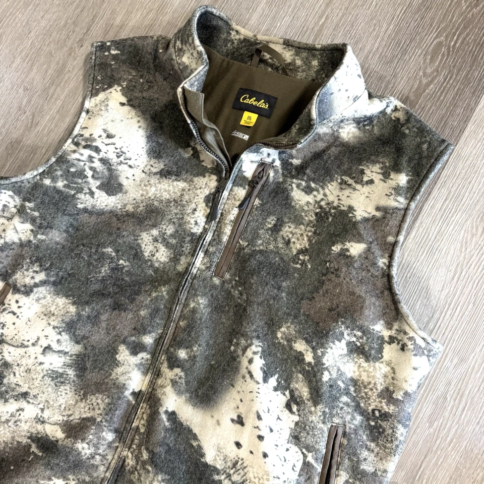 Chaleco Camuflado Cabela's Cremallera Completa Wooltimate 4most Cortavientos Para Hombre 2XLT Foto 1 de 4