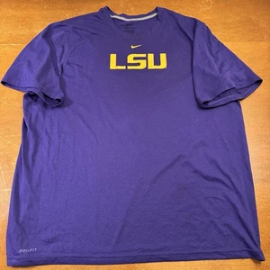 Louisiana State Tigers Shirt Mens 2XL Purple Lightweight LSU Dri Fit Nike - Picture 1 of 8