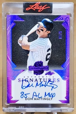 2025 Leaf Spectacular Don Mattingly (5/10) Authentic Signatures Auto Inscription - Image 1 of 3