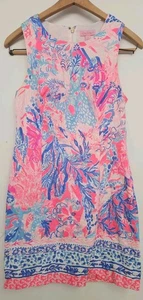 Lilly Pulitzer Mila Etuikleid Blau Rosa Aquadesic Gr. 2 - Bild 1 von 6