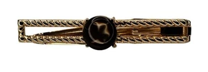 Mad Mid Century Gold Tone Men's Dress Accessories Swank Jewel Tie Clasp Bar M9 - Picture 1 of 3