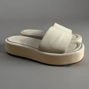 Schultz Yara Sandalen Damen Creme Elfenbein Plateau Slide Leder - Bild 1 von 7