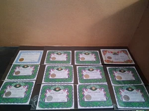 KONVOLUT X 12 KOHLPFLASTER KINDER GEBURTSURKUNDEN C17 - Bild 1 von 21