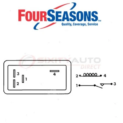 Four Seasons Engine Cooling Fan Motor Relay for 1988-1990 Dodge Omni - Belts aj Foto 1 de 4