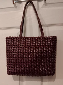Borsa a tracolla intrecciata intrecciata borsello ecopelle donna - Foto 1 di 10