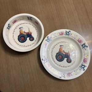 1890 ANDERTON POTTERY (Inghilterra) "Old MacDonald Had A Farm" ciotola e piatto per bambini - Foto 1 di 13
