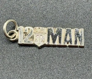 Sterling Silver Texas A&M 12th Man Charm 925 W5 - Picture 1 of 4