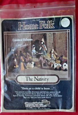 Home Folk Pattern No. 849 The Nativity by Donna Gallagher uncut christmas sewing - Image 1 of 2