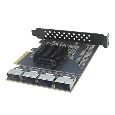 PCIe Adapter 4 Ports SFF-8087 to 16-Port SATA3.0 Expansion Card SATA3.08246 - Image 1 of 4