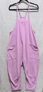Fp Movement Free People Jumpsuit Hot Shot Einteiler Lila Rosa Tapered Pullover - Bild 1 von 6