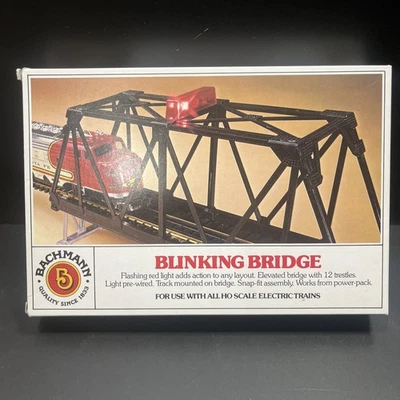 New BACHMANN HO Scale BLINKING BRIDGE No. 46-1221 ST  Model Electric Trains - Image 1 of 4