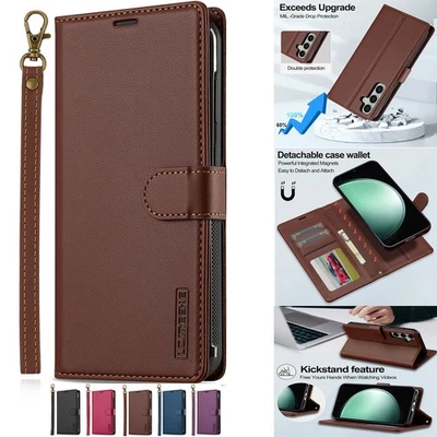 2in1 Removable Magnetic Leather Wallet Case For Samsung A17 A56 A36 A16 A55 A54 - Image 1 of 4