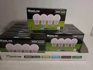 32 Pack Maxlite 8W LED Bulb 60 watt replace A19 Daylight 5000K LED Light 60w - Picture 1 of 5