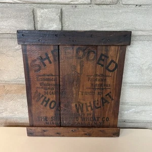 Antique Wood Advertising Sign Shredded Wheat Cereal Niagara Falls NY - Picture 1 of 5
