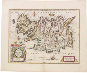c. 1640 Blaeu Map of Iceland 'Tabula Islandiae' - Picture 1 of 1