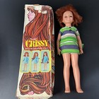 Vintage 1969 IDEAL Beautiful Crissy Doll Original Box Striped Dress Red Hair Cut