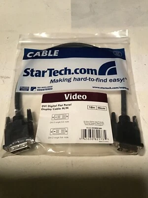 StarTech 18” DVI Digital Flat Panel Display Cable Model DVIMM18” (NEW) - Image 1 of 4