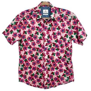 Men’s Serge Blanco Field of Flowers Shirt Sz M Pink - Picture 1 of 11