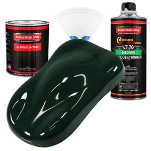 British Racing Green Acrylic Lacquer Quart Auto Paint Kit, Medium Thinner - Picture 1 of 5