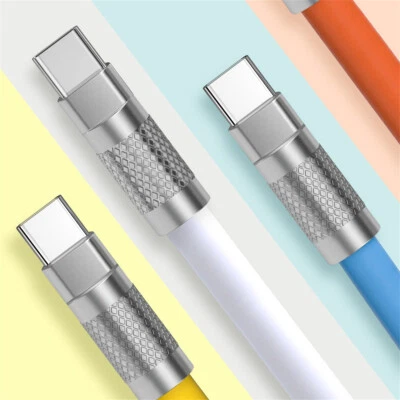 120W 6A Super Fast Charging Type C Liquid Silicone USB Cable For Apple IOS 1m - Immagine 1 di 4