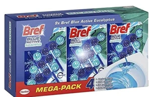 Bref Blue Active Eucalyptus Rim Block Toilet Odour Hygienically Cleaner 9 x 50g - Picture 1 of 1