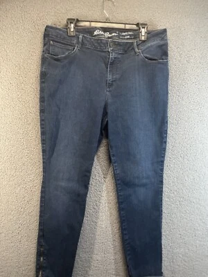 Eddie Bauer 18 Slightly Curvy Slim Straight Medium Denim Womens Jeans - Image 1 of 4