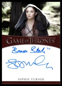 GAME OF THRONES IRON ANNIVERSARY Sophie Turner "SANSA STARK" INSCRIPTION AUTO - Picture 1 of 2