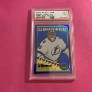 🐶 2019-20 OPC PSA 9 Platinum Retro Blue Rainbow /149 Andrei Vasilevskiy #R-15 - Picture 1 of 2