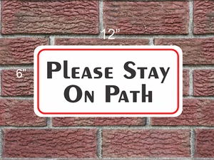 Letrero de metal Please Stay on Path - Imagen 1 de 2