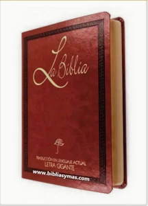 Biblia en Lenguaje Actual Letra TLA Gigante Imitacion Piel Cafe "Personalizada" - Foto 1 di 9